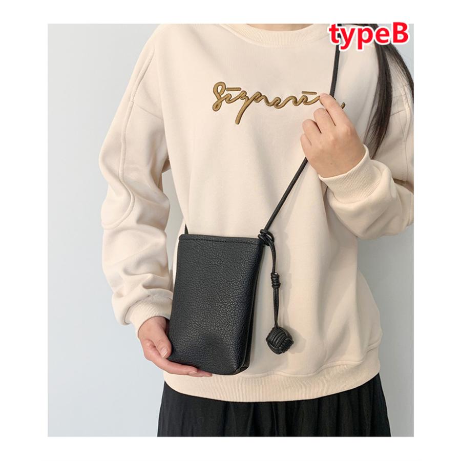 サコッシュ レディース 小さめ PU 縦型 レザー スマホポーチ ミニ