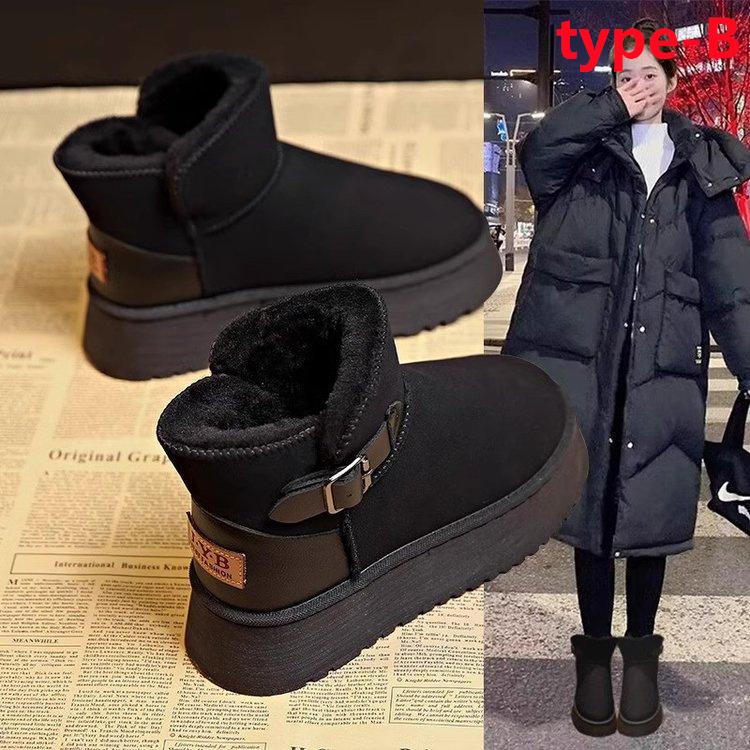 ムートンブーツ レディース スノーブーツ 裏ボア ファー付き 身長