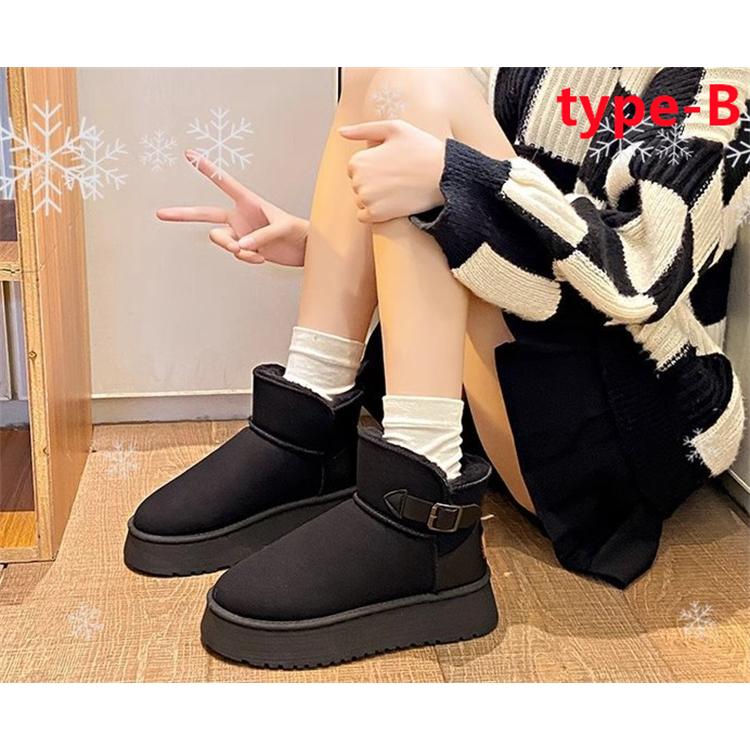 ムートンブーツ レディース スノーブーツ 裏ボア ファー付き 身長