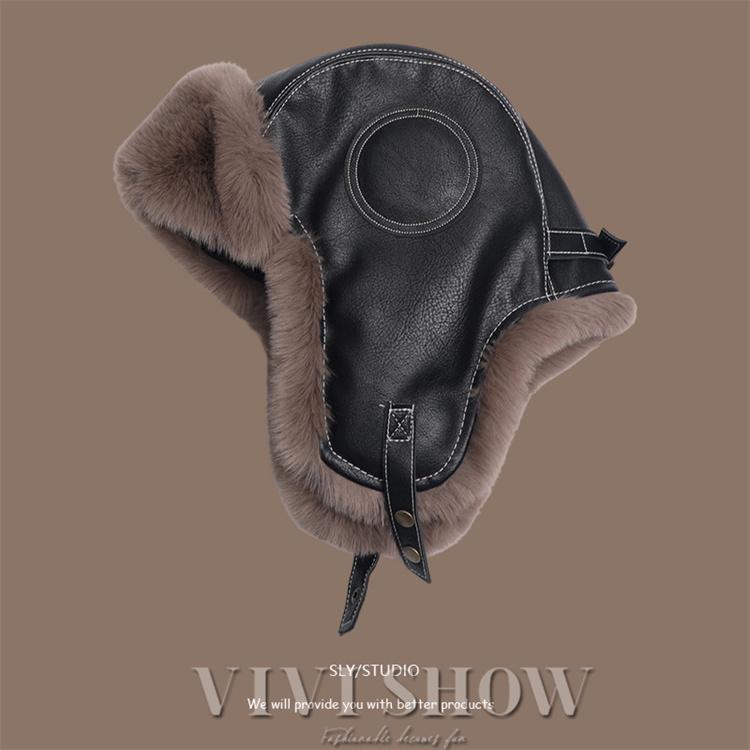 Muhlbauer フライトキャップ 飛行帽 ムートン シープスキン 男女兼用