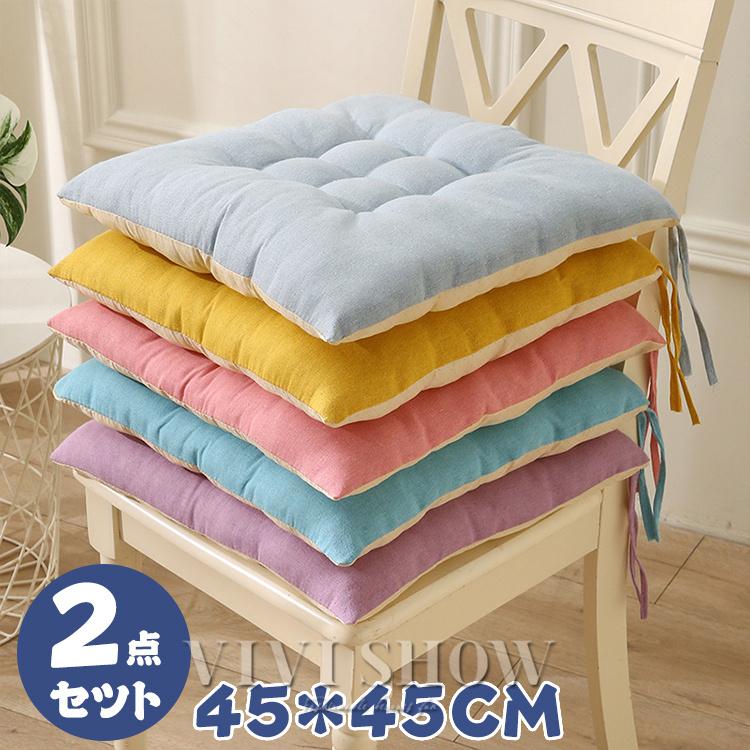 AiR 椅子用クッション パッド 椅子用クッション 極厚 チェアパッド 四角 チェアクッションカバー