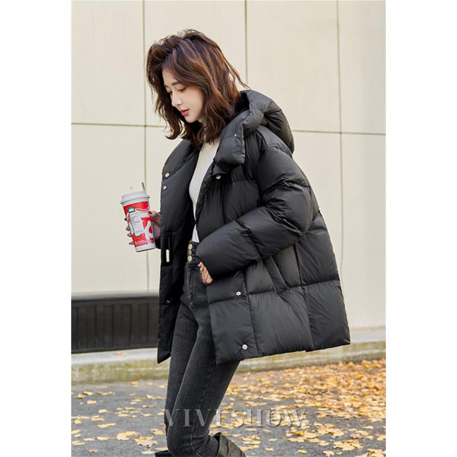 ダウンジャケット レディース フード付き ジャケット 厚手