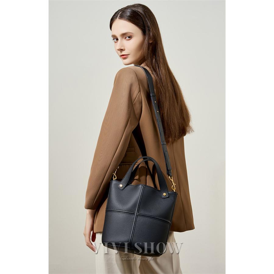 本革 ショルダーバッグ バッグ カバン 牛革 革 レディース レザー 女性 皮  大きめ A4 バッグ 軽い 肩掛け 旅行バッグ ハンドバッグの画像