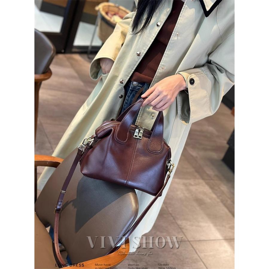 本革 ショルダーバッグ バッグ カバン 牛革 革 レディース レザー 女性 皮 財布 大きめ A4 バッグ 軽い 肩掛け 旅行バッグ ハンドバッグの画像