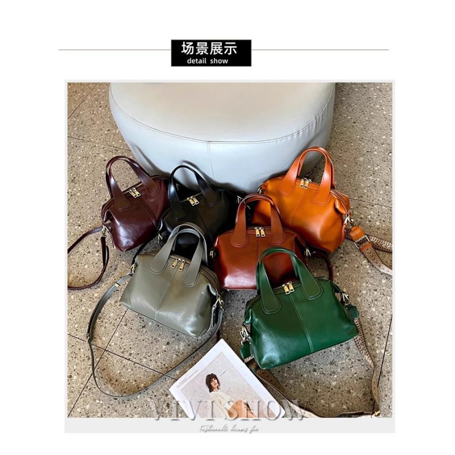 本革 ショルダーバッグ バッグ カバン 牛革 革 レディース レザー 女性 皮 財布 大きめ A4 バッグ 軽い 肩掛け 旅行バッグ ハンドバッグの画像