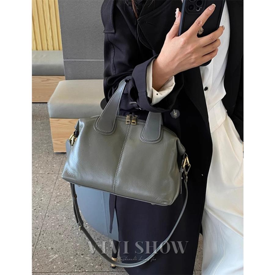 本革 ショルダーバッグ バッグ カバン 牛革 革 レディース レザー 女性 皮 財布 大きめ A4 バッグ 軽い 肩掛け 旅行バッグ ハンドバッグの画像
