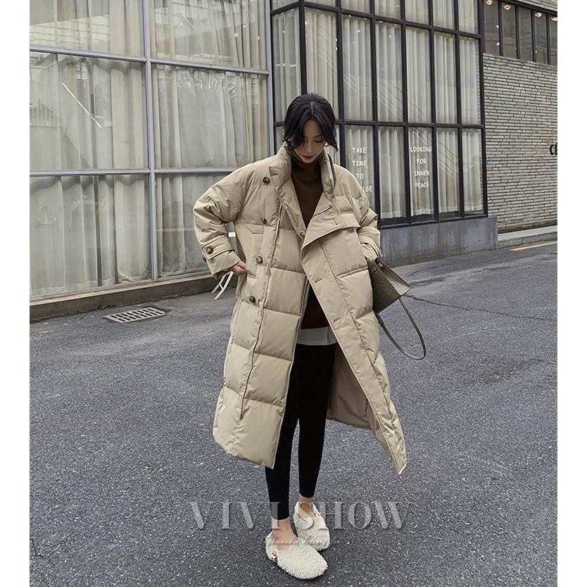 中綿ダウンコート レディース ロング丈 冬服 厚手 アウター 中綿コート