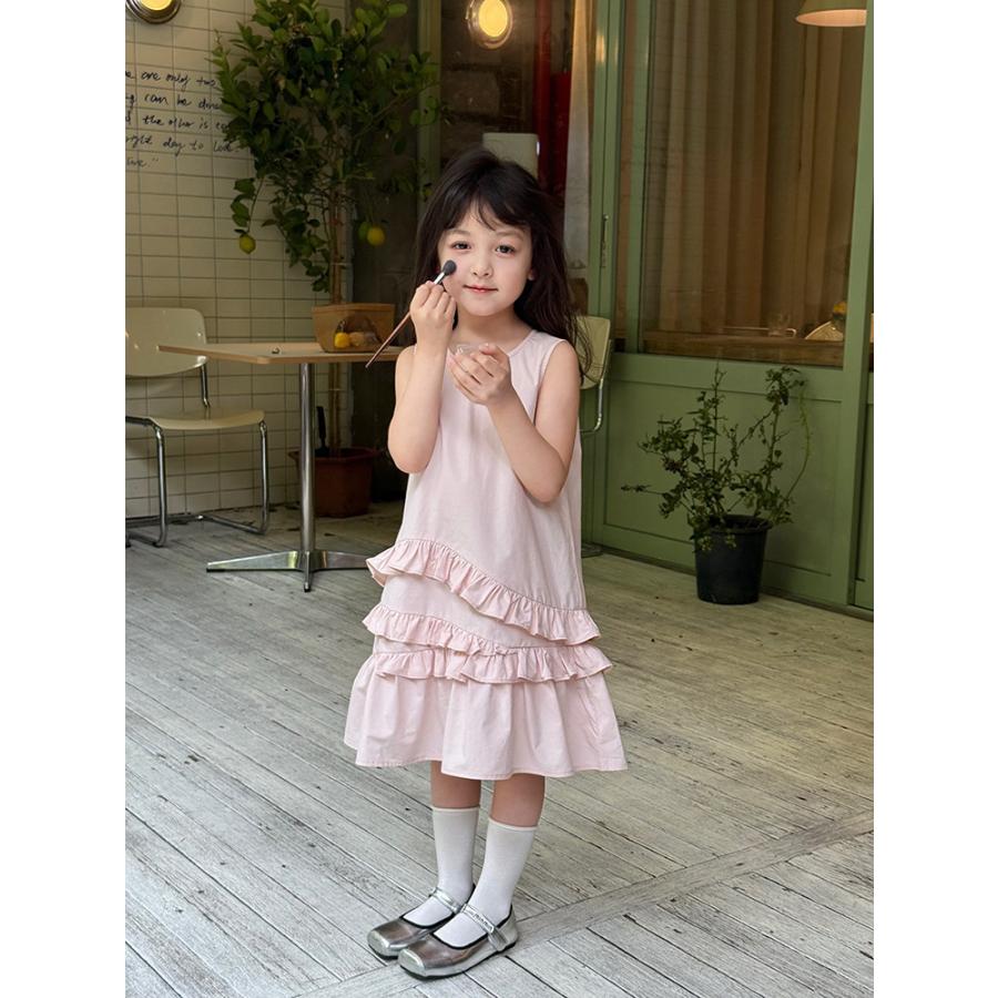 ワンピース 子供服 キッズ ジュニア 女の子 ドレス ノースリーブ