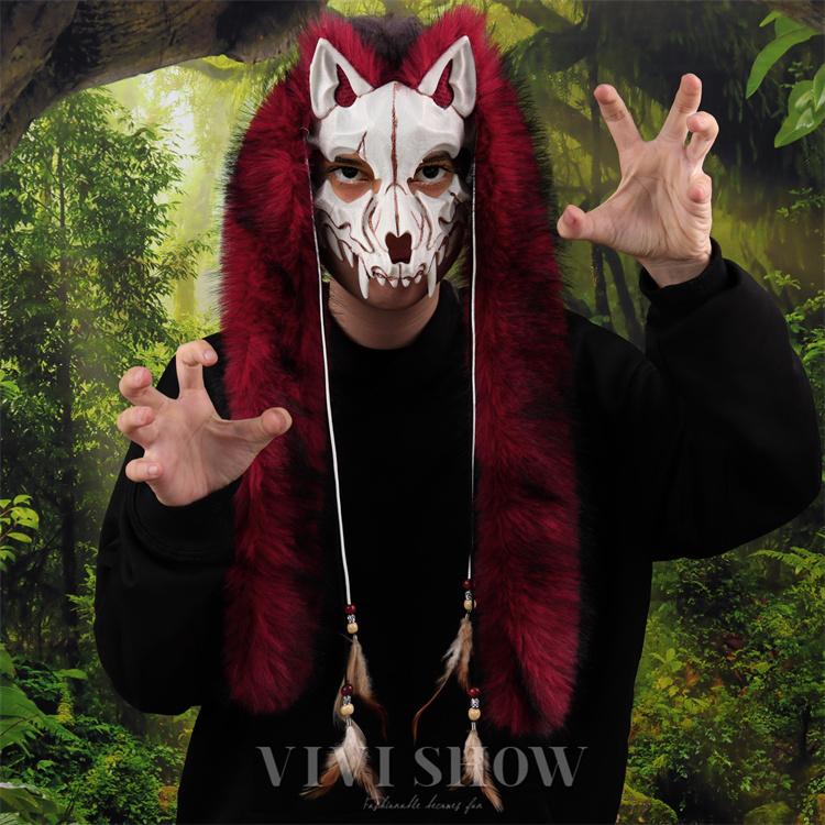 新品未使用  ハロウィンパーティー用 仮面 60個セット パーティーグッズ マスク コスプレ 狐 お面 コスチューム 小道具