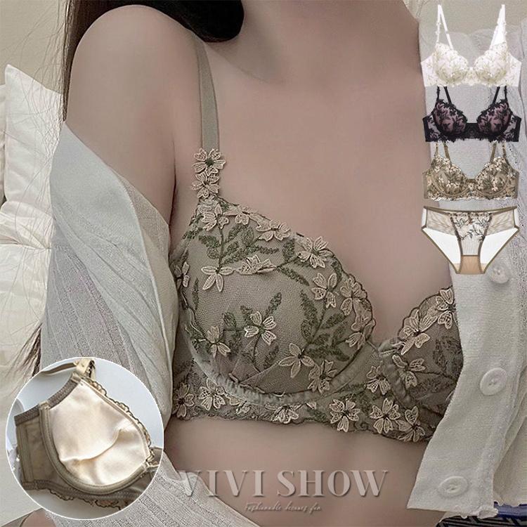レディース ショーツセット レース 美胸 3/4カップ ブラジャー 下着