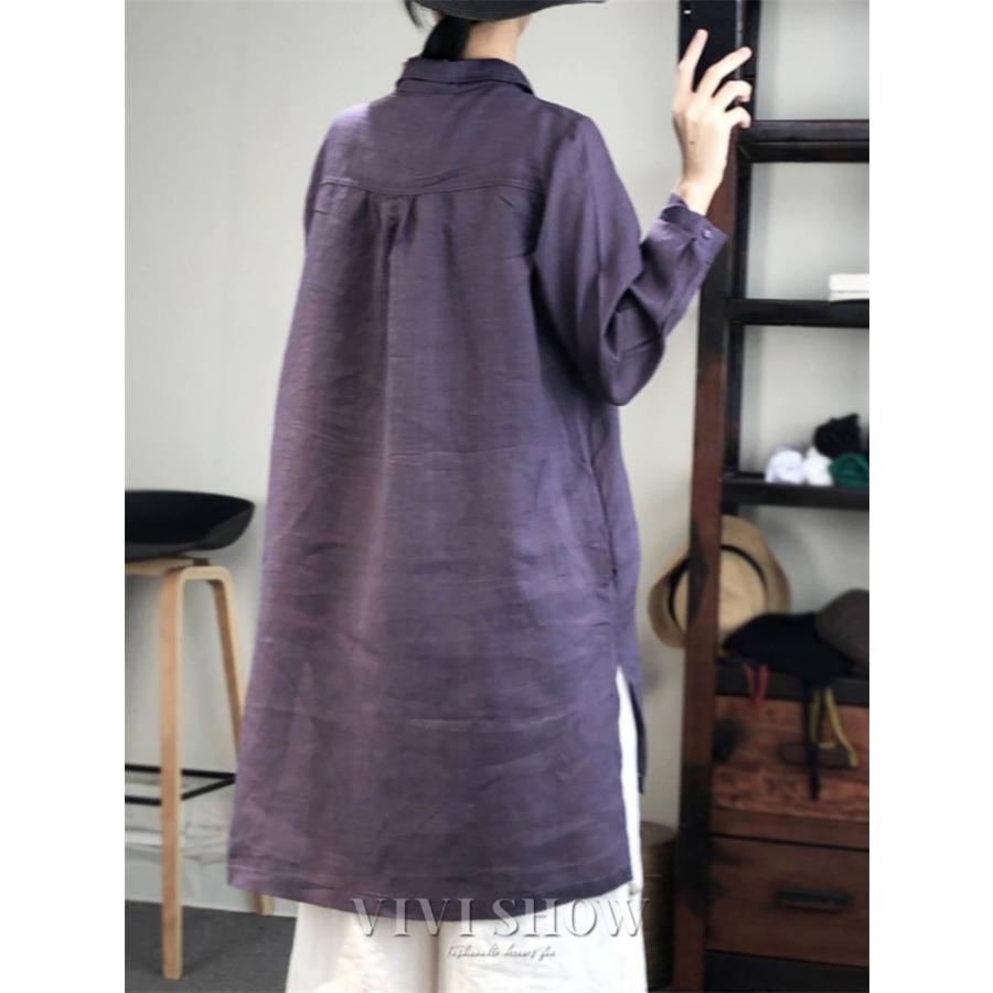 ロングシャツ ブラウス シャツ トップス シャツブラウス レディース