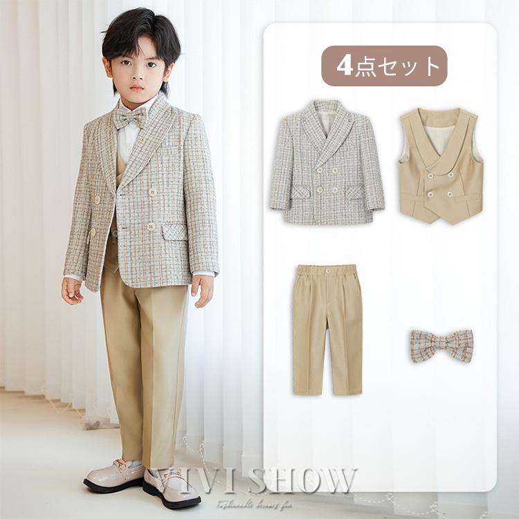 フォーマルスーツ 男の子 スーツ キッズ 子供 半袖 入学式スーツ 上下