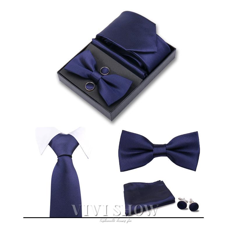 ネクタイ 蝶ネクタイ ポケットチーフ 結婚式 3点セット プレゼント