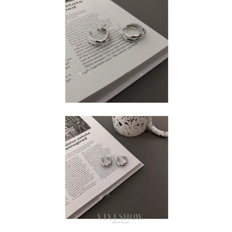 ピアス フープピアス シンプル つけっぱなし レディース シルバー925