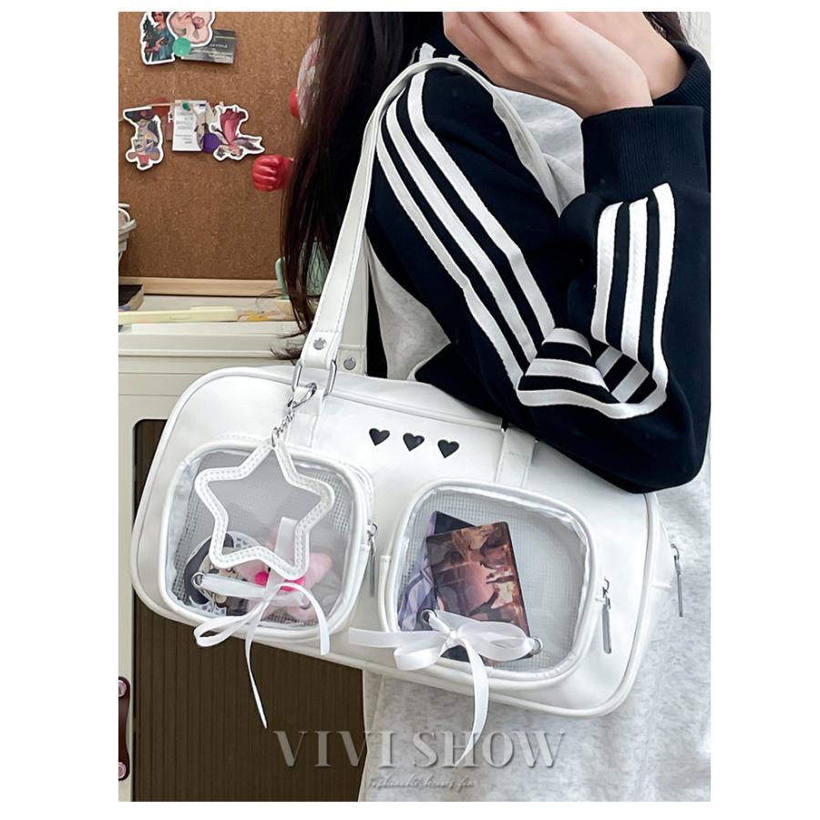 痛バッグ トートバッグ 推し活 オタ活 バッチ 大きめ おしゃれ クリア