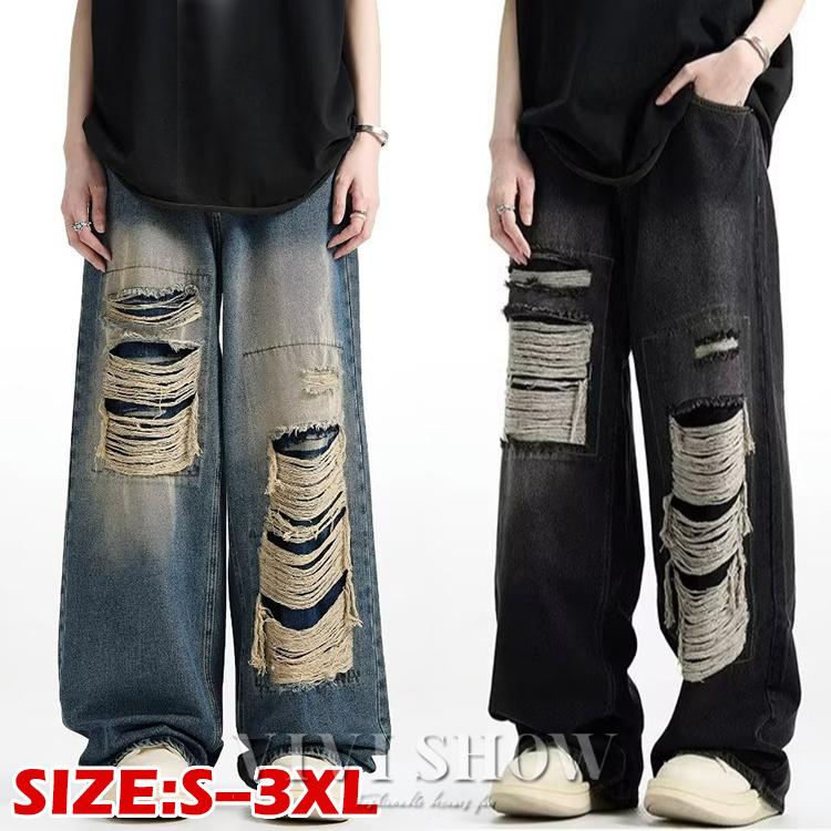 theboyhasnopatience変形ダメージ ワイドデニムパンツ Y2K me+em 