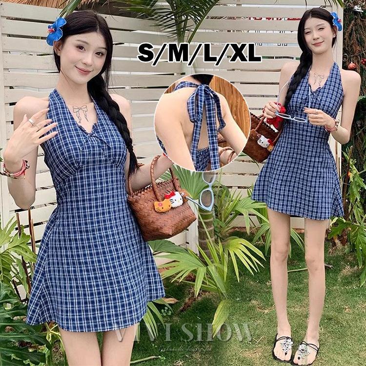 ワンピース レディース ホルターネック おしゃれ 可愛い ギンガム