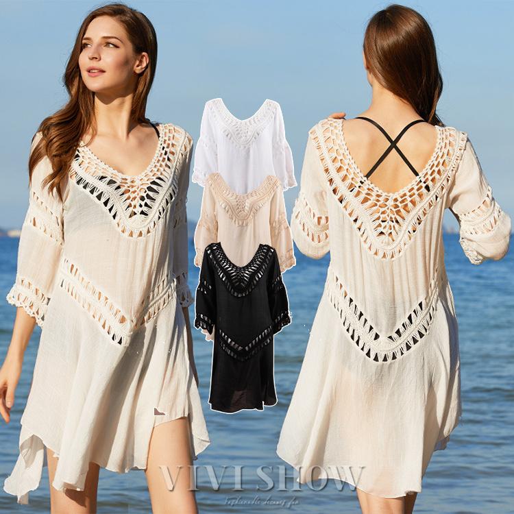 リゾートワンピース 水着の上に着る レディース サマードレス ビーチ