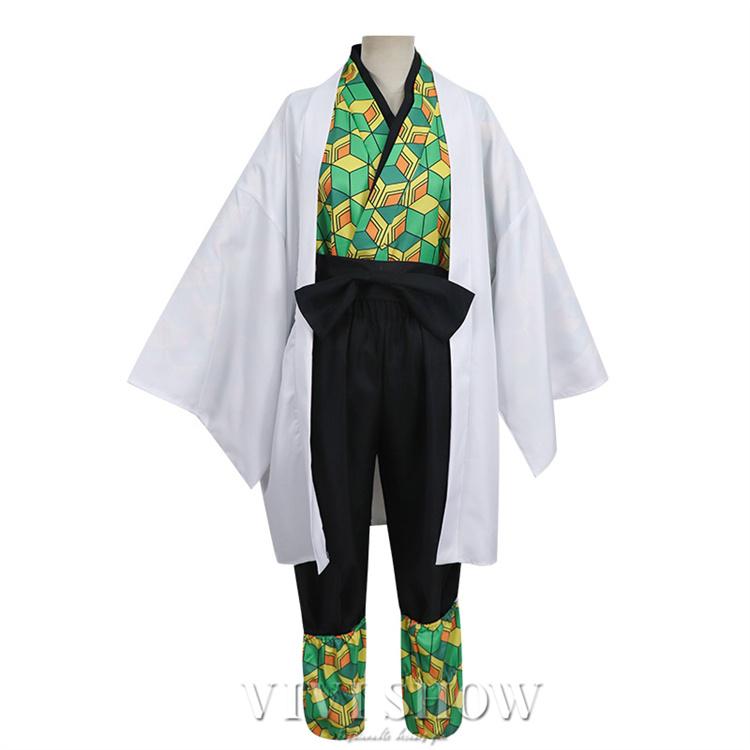 鬼滅の刃 錆兎 コスプレ衣装 (セット済ウィッグ付きフルセット) 錆兎（さびと） コスプレウィッグ 『鬼滅の刃（きめつのやいば