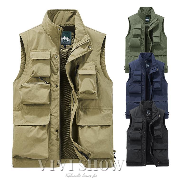 ベスト メンズ 多機能ベスト メッシュベスト 釣りベスト アウトドア