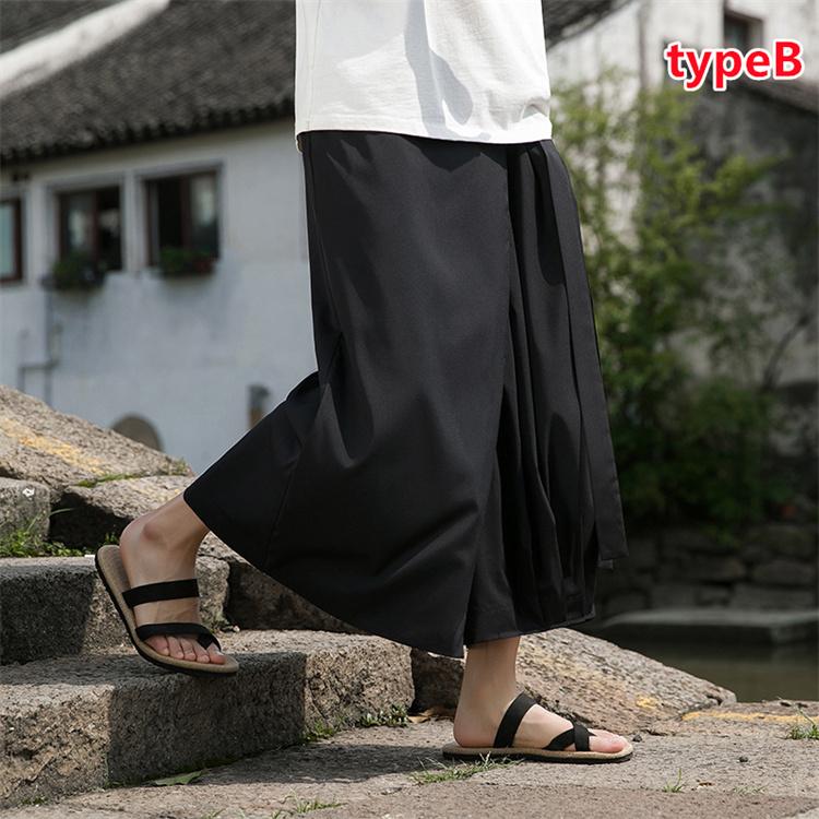 モード系 アシンメトリーワイドパンツ メンズ 個性的デザイン