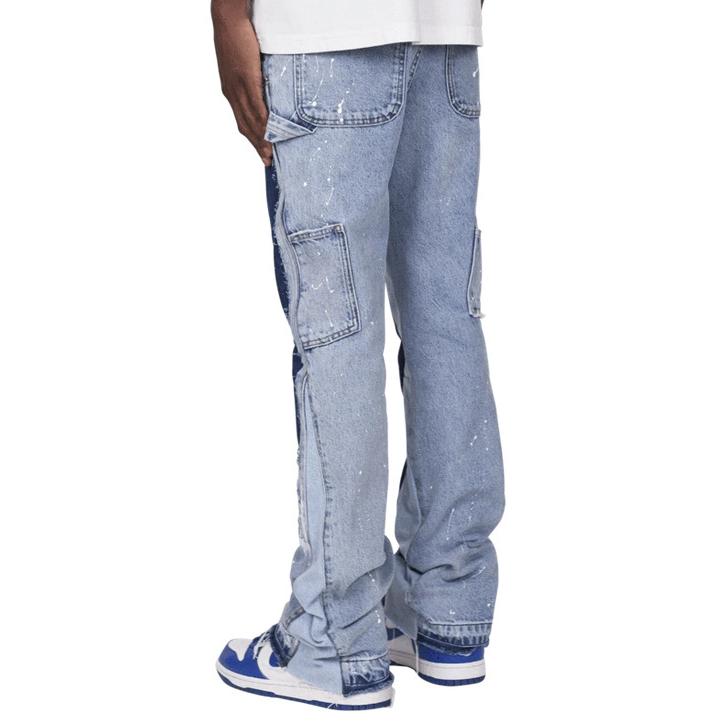 個性 メンズ デニムパンツ ジーパン ダメージ ジーンズ ジッパー