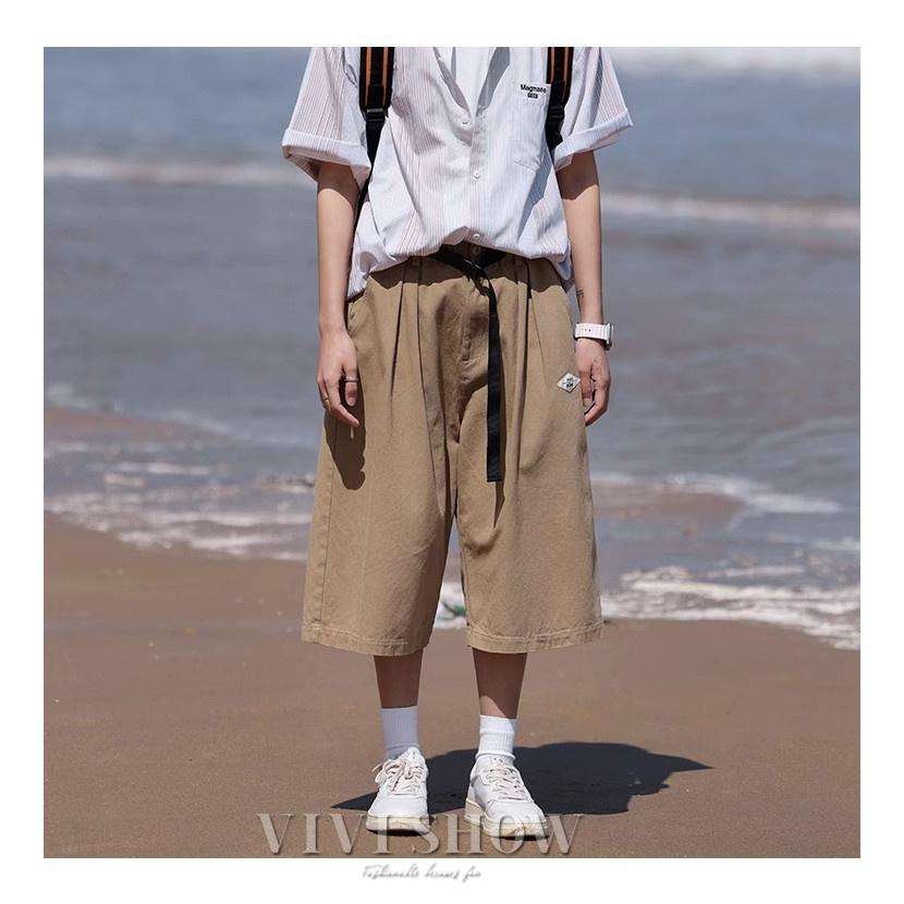 ハーフパンツ メンズ 膝丈 カーゴパンツ 夏用 大きめ ゆったり 大きい