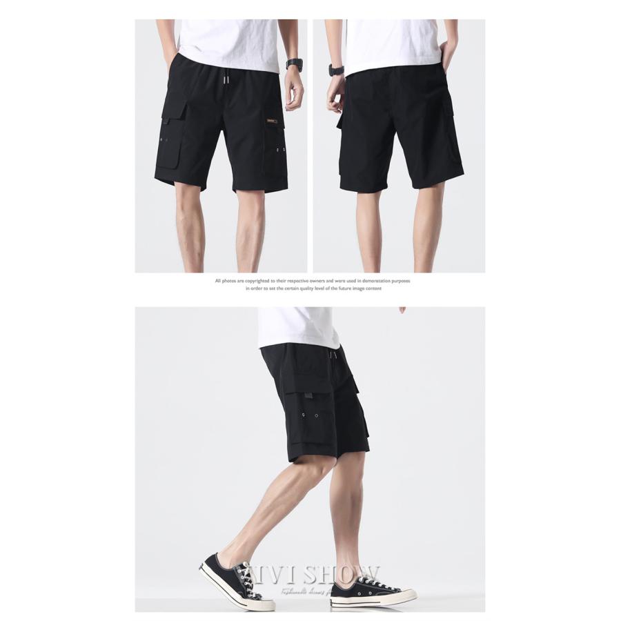 ハーフパンツ メンズ 膝丈 カーゴパンツ 夏用 大きめ ゆったり