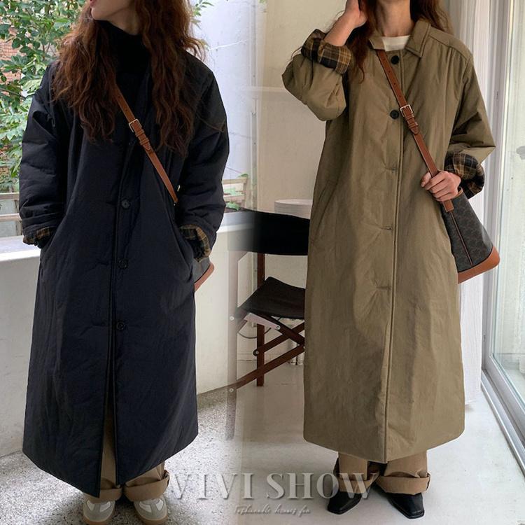 コート 薄手 ミリタリーコート 裏地中綿 レディース モッズコート 膝下