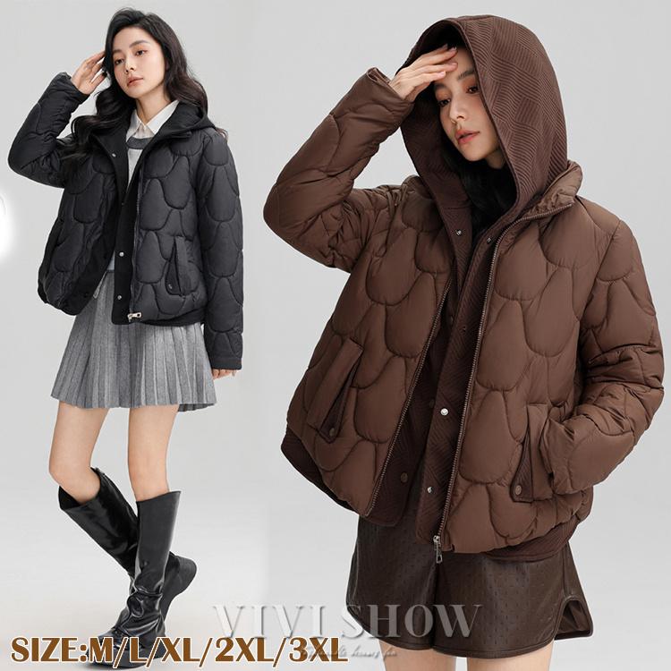 レディース ダウン風ジャケット アウター ダウンコート 防寒 きれいめ