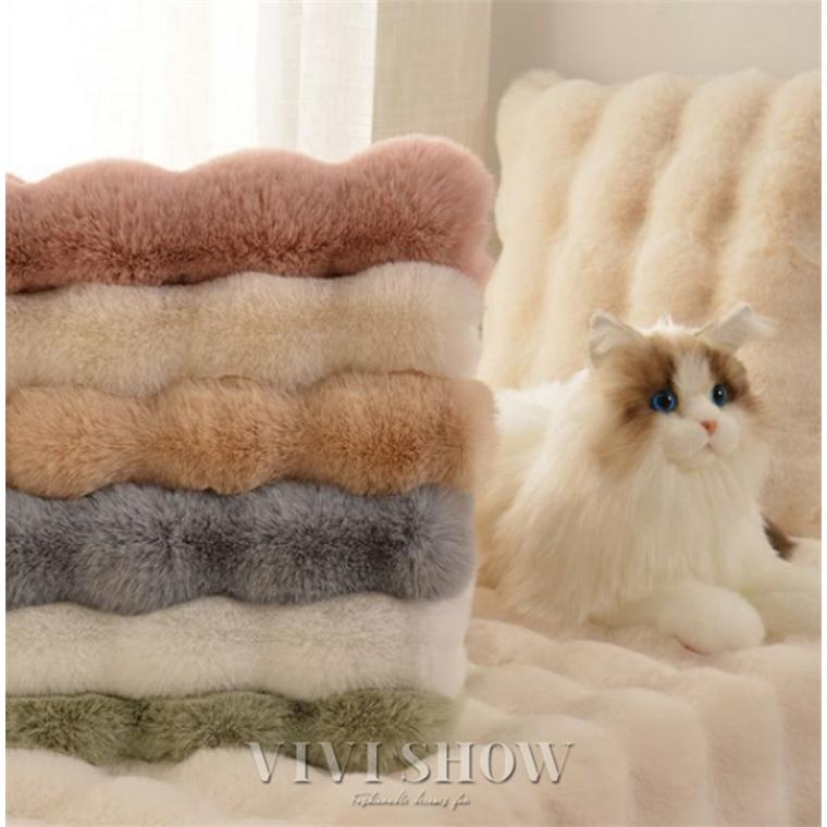 カーペット ラグ 長方形 ブランケット ふわふわ 可愛い 滑り止め付 冬