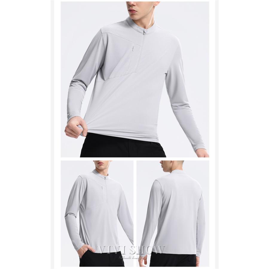 Tシャツ 長袖 速乾 メンズ アクティブウェア ストレッチ UVカット