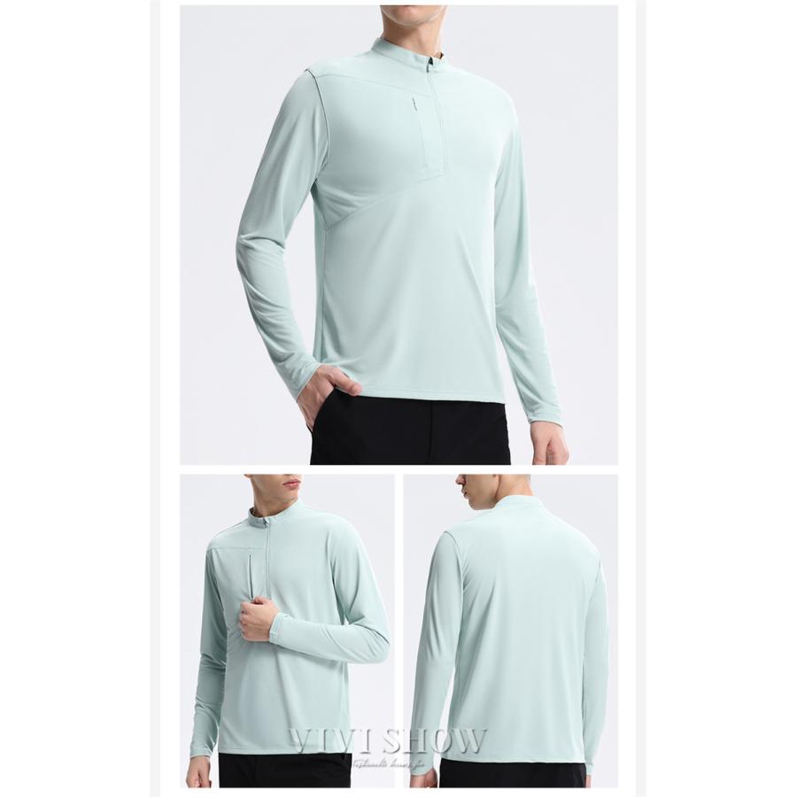 Tシャツ 長袖 速乾 メンズ アクティブウェア ストレッチ UVカット
