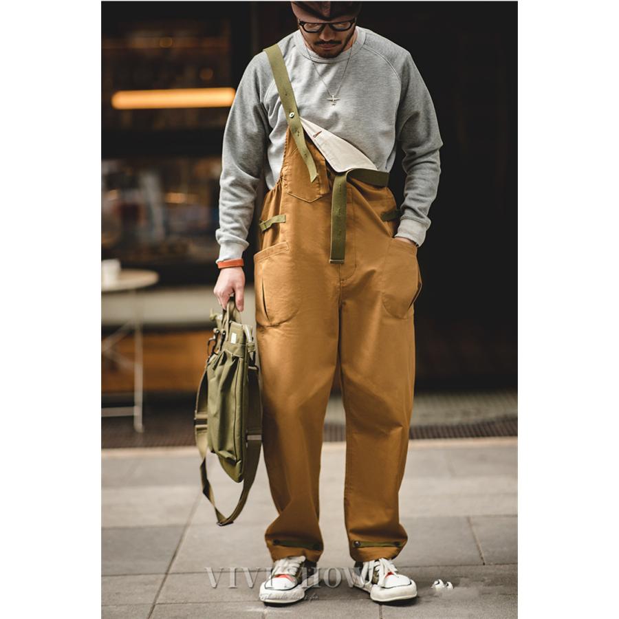 オーバーオール メンズ サロペット つなぎ サスペンダーズボン ロング 
