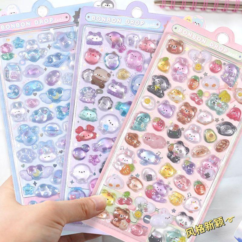 シール ドロップシール ぷくぷく 3Dシール かわいい ボンドロシール