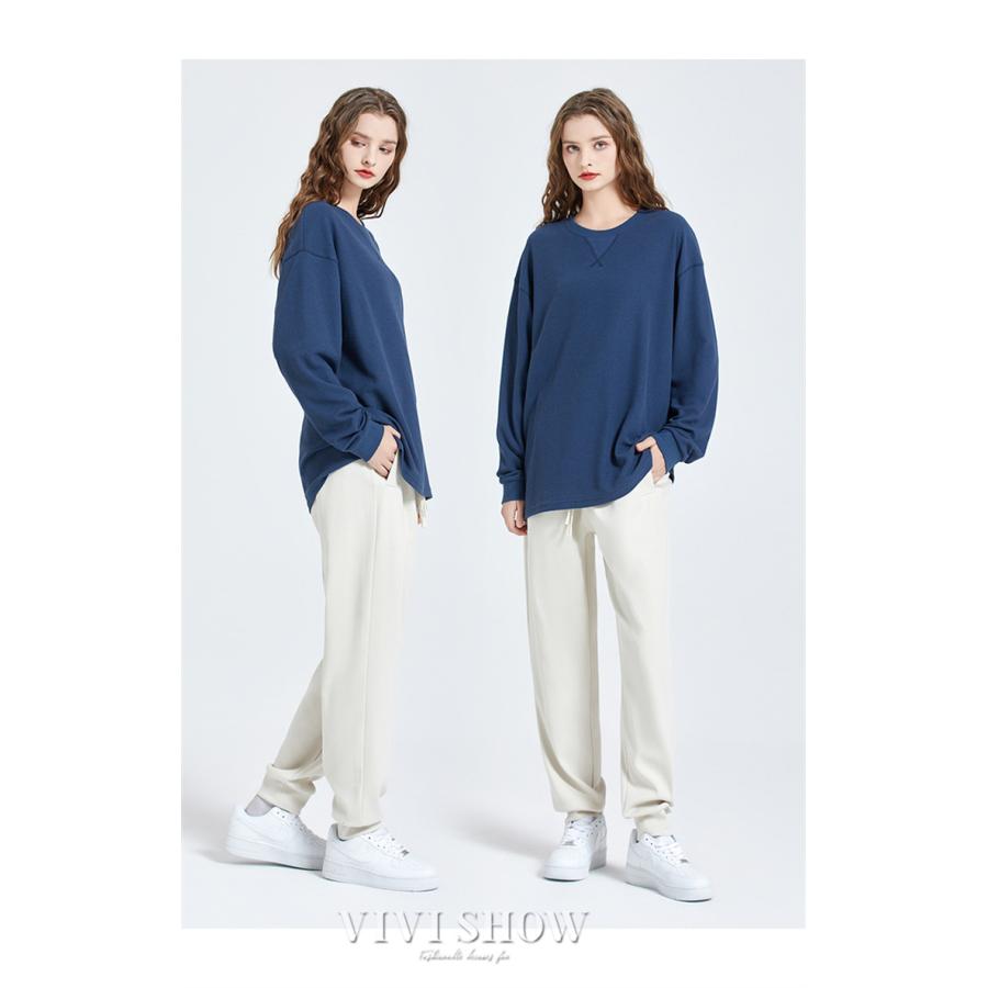 ロンT Tシャツ メンズ トップス カットソー 長袖Tシャツ ワッフル編み