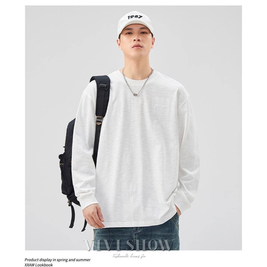 長袖tシャツ ロンt ロングtシャツ メンズ コットン ロング tシャツ 綿