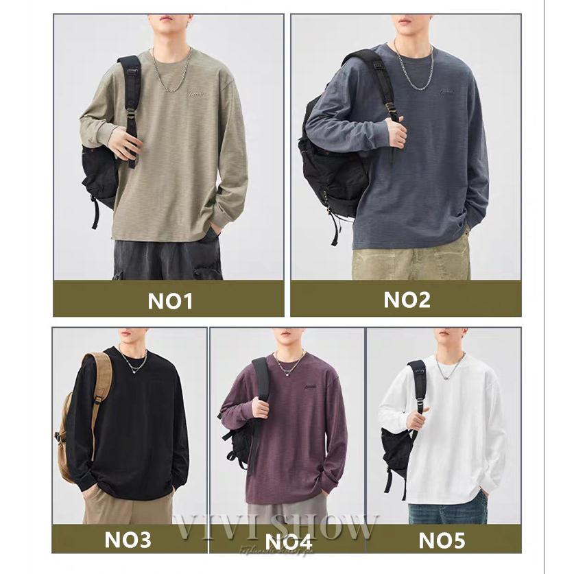 長袖tシャツ ロンt ロングtシャツ メンズ コットン ロング tシャツ 綿