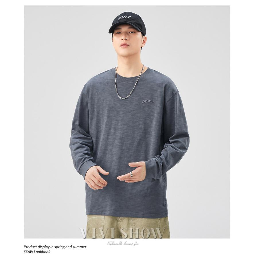 長袖tシャツ ロンt ロングtシャツ メンズ コットン ロング tシャツ 綿
