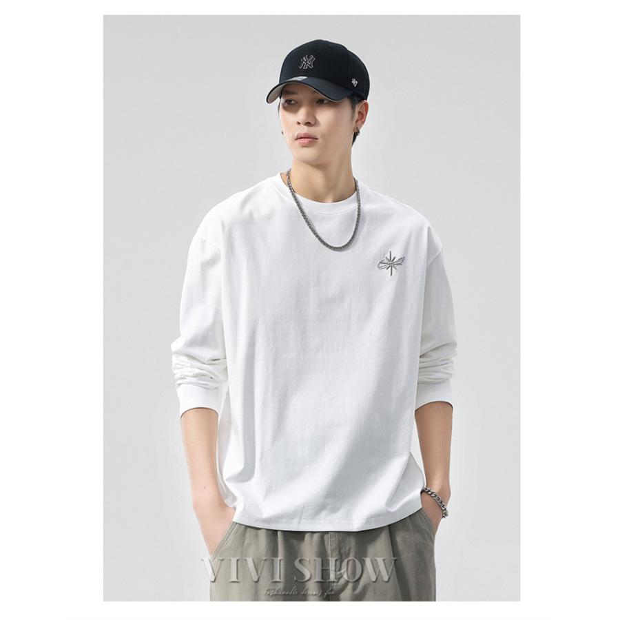 メンズ トップス 長袖 tシャツ クルーネック ロンT 秋服 秋物 春