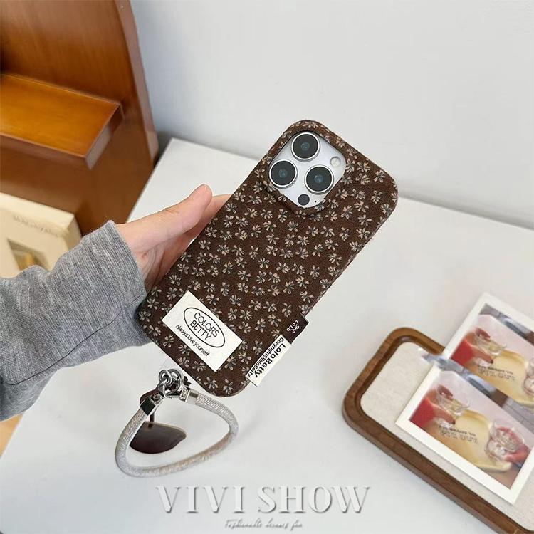 iPhoneケース 13〜17 花柄 アイフォンスマホケース レトロ 小花柄
