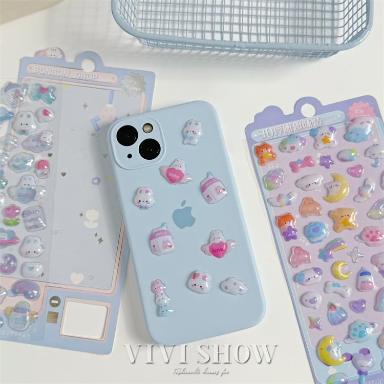 シール ぷっくり 4枚セット ぷっくりシール シール帳 おはじきシール