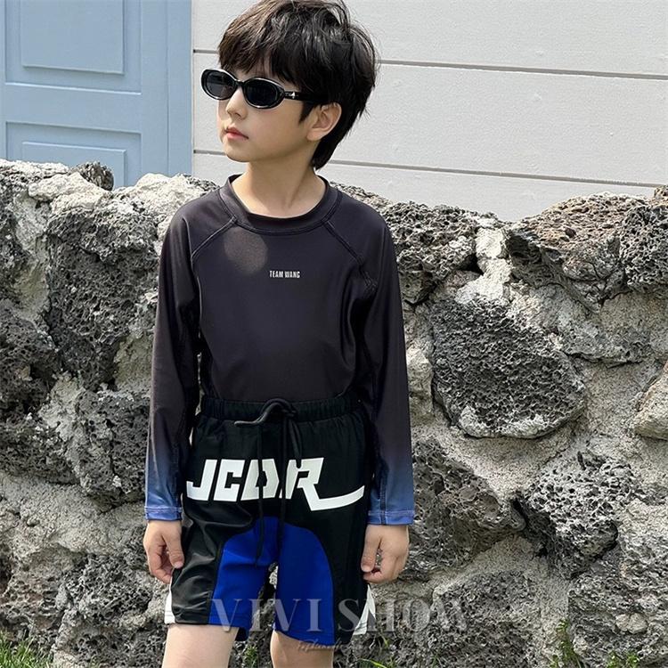 ラッシュガード キッズ 男の子 長袖 上下セット子供 水着 UVカット
