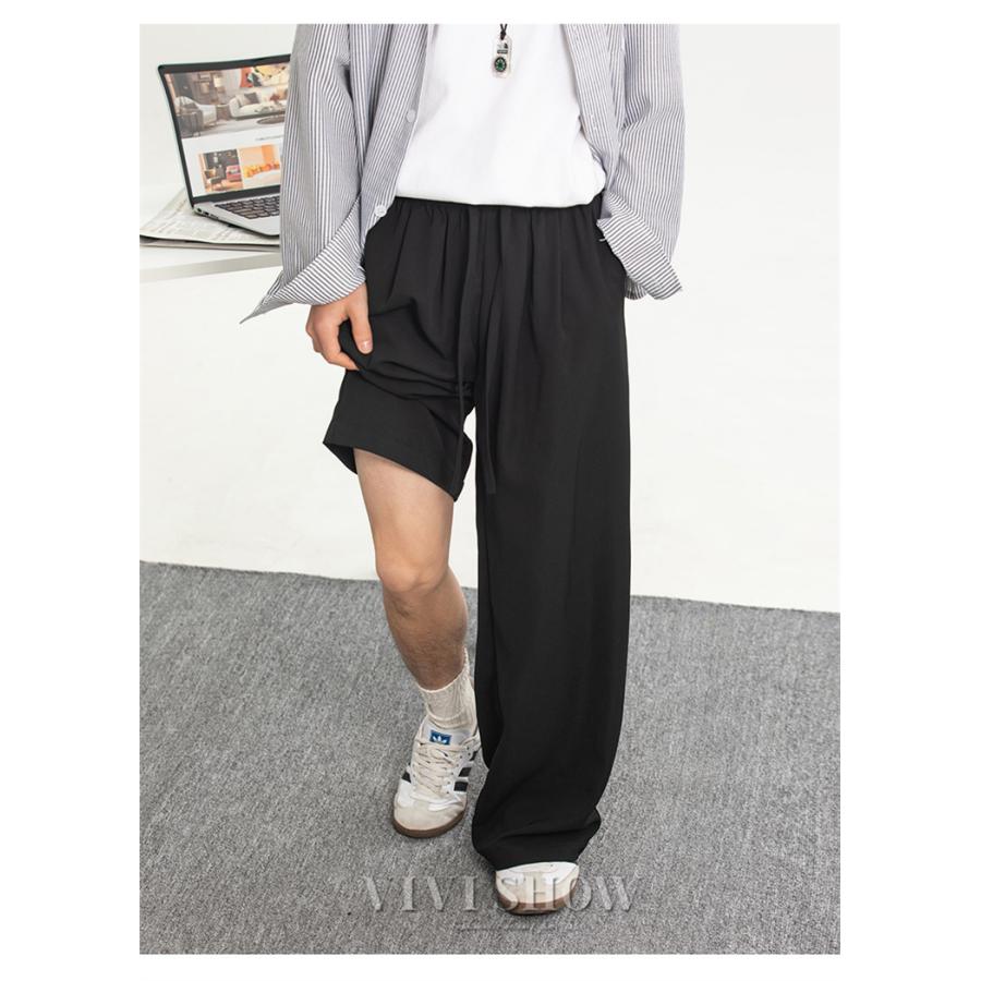 ワイドパンツ メンズ カジュアル バギーパンツ サルエル 夏服 ボトムス