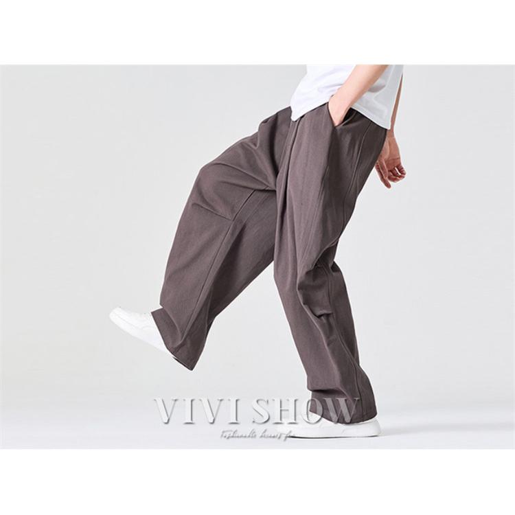 サルエル風パンツ ワイドパンツ メンズ ズボン 春 サルエルパンツ