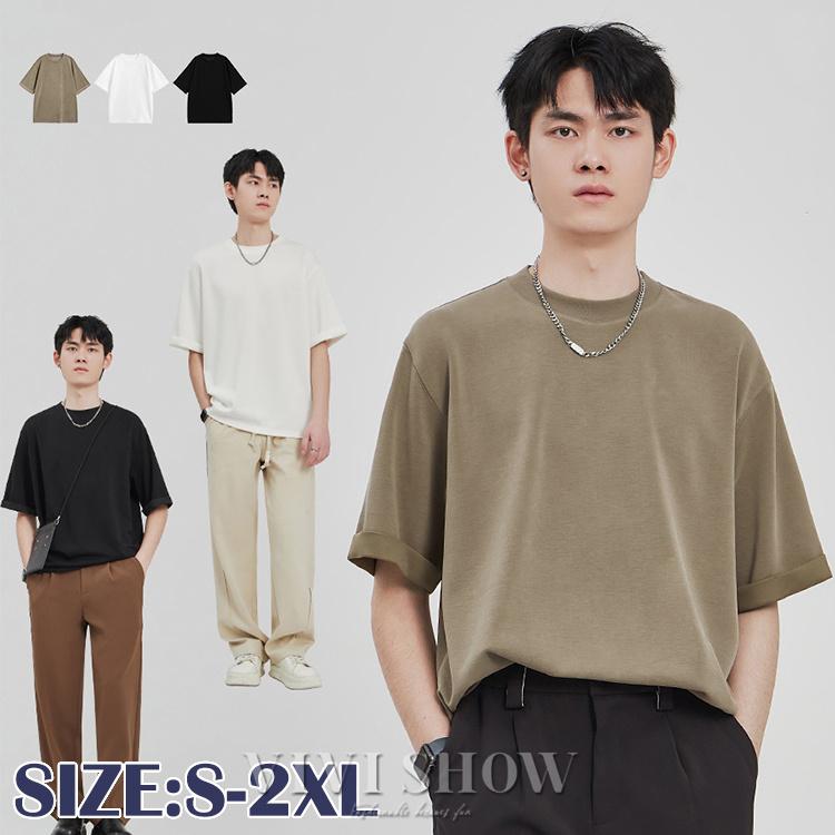 メンズ 半袖 接触冷感 吸水速乾 ドライTシャツ ビッグシルエットT