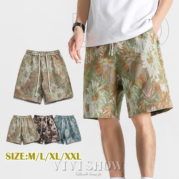 サーフパンツ メンズ 男性用 ショートパンツ ハーフパンツ 夏用 花柄
