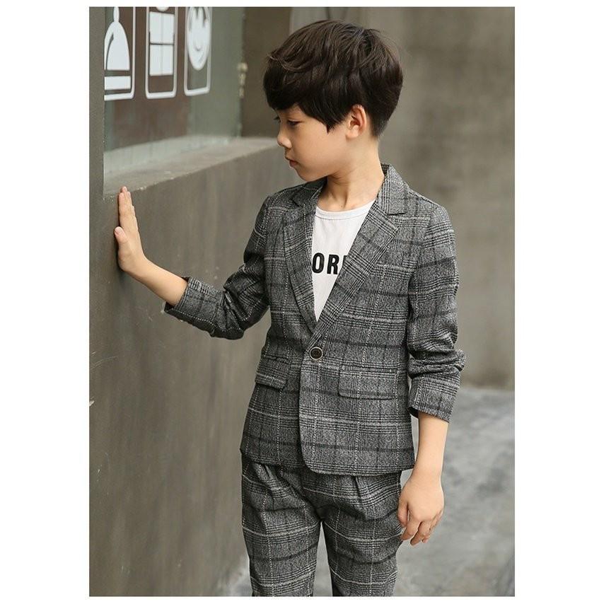 キッズ 男の子 スーツ フォーマル 子供服 上下セット チェック