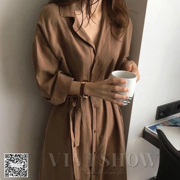 長袖 シャツワンピース レディース ロングシャツ ワンピース 羽織