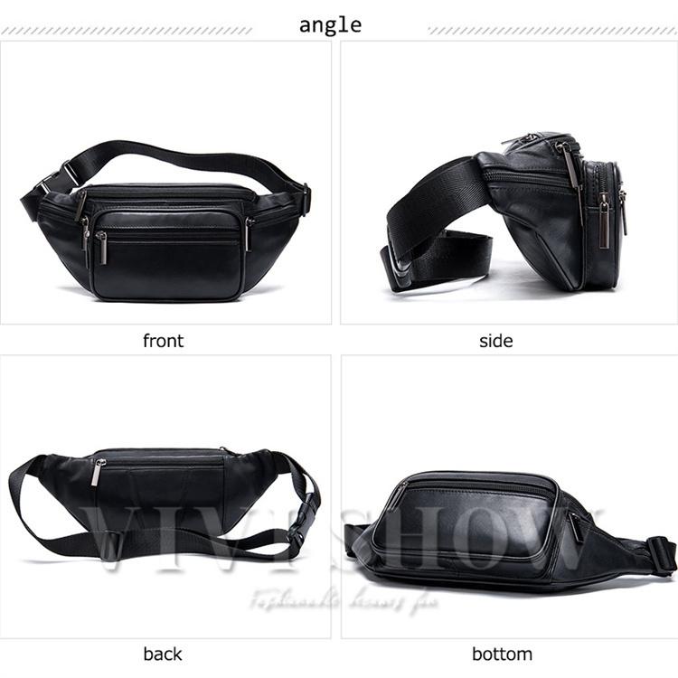 ウエストバッグ ウエストポーチ ショルダーバッグ メンズ 牛革 ヒップ